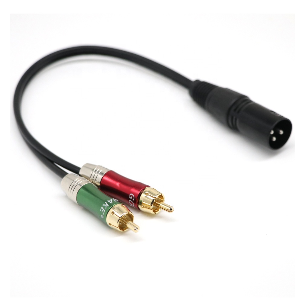 Cheap XLR Male to 2 x Phono RCA Plug Adapter Y Splitter Patch Cable 1 XLR Male 3 Pin to Dual RCA Male Plug Stereo Audio Cable