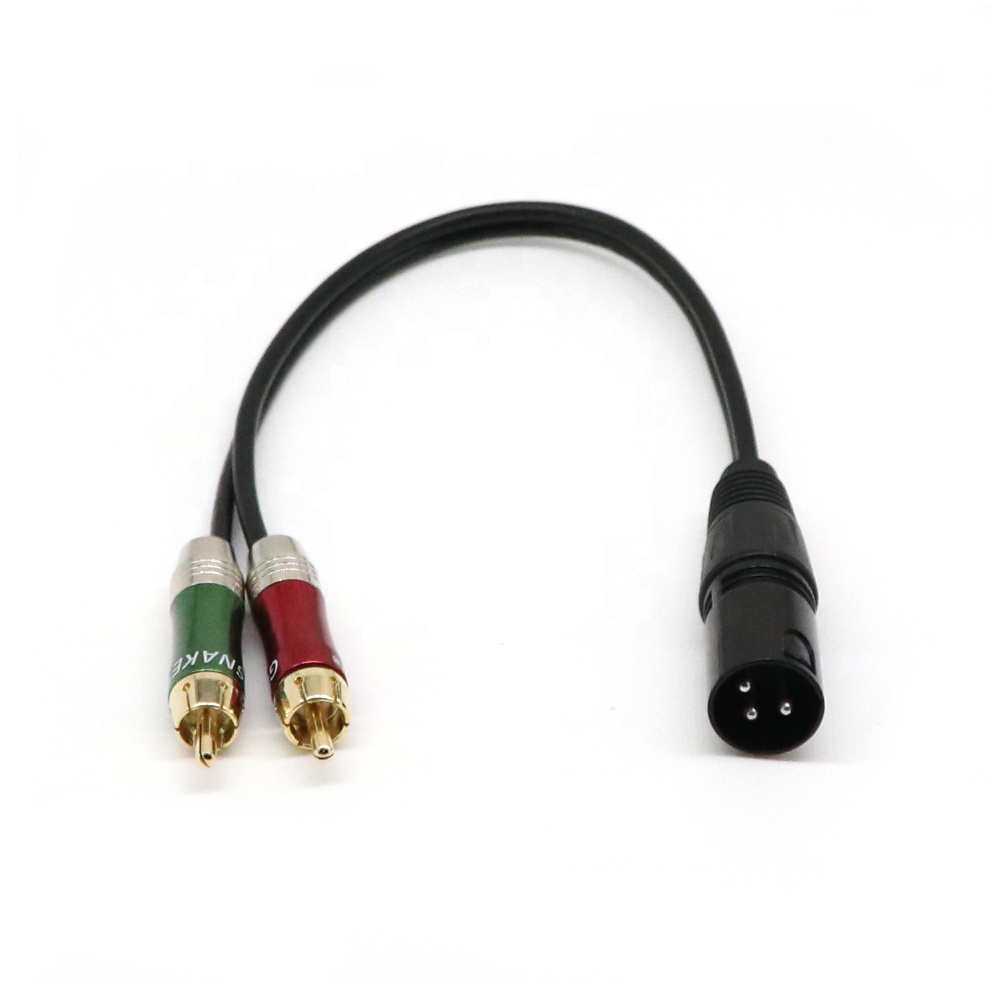 Cheap XLR Male to 2 x Phono RCA Plug Adapter Y Splitter Patch Cable 1 XLR Male 3 Pin to Dual RCA Male Plug Stereo Audio Cable