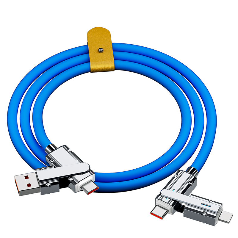 Zinc Alloy Super Fast Charging Data Cable  4 in 1 Charging Cable