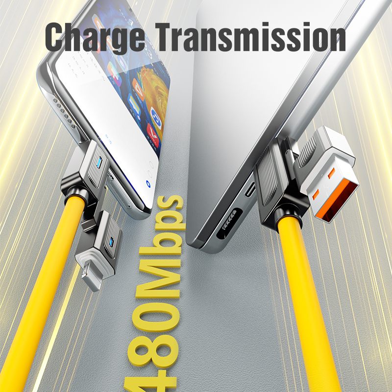 Soft Silicone 4 in 1 Fast Charging Cable PD Data Cable Type C USB Ports Data Transfer For Phone Tablet Laptop