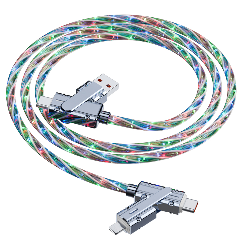 4 in 1 Starlight Data Cable PD100W 27W Fast Charging Cable