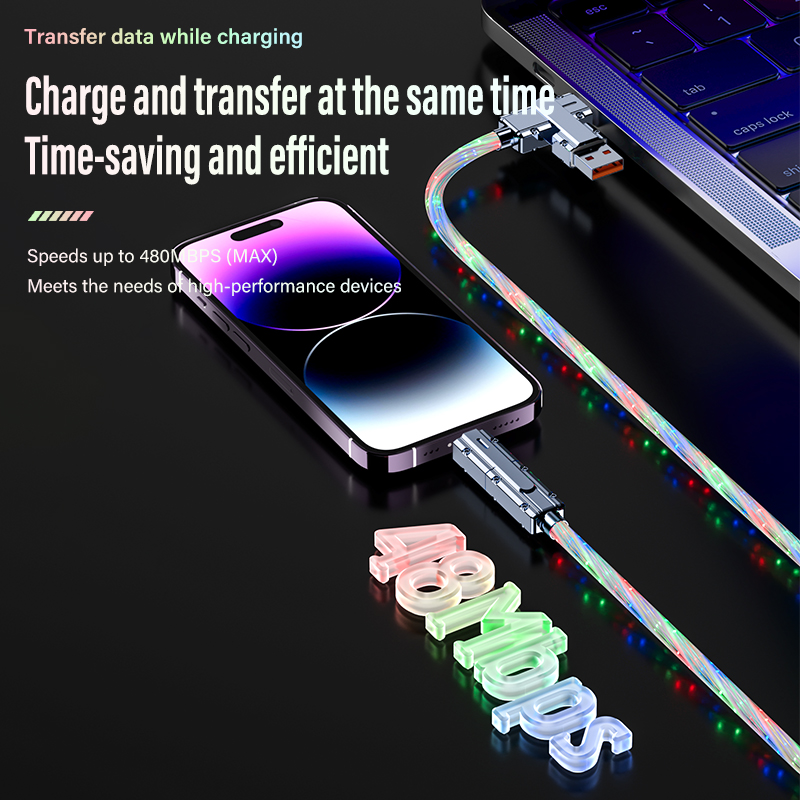 4 in 1 Starlight Data Cable PD100W 27W Fast Charging Cable