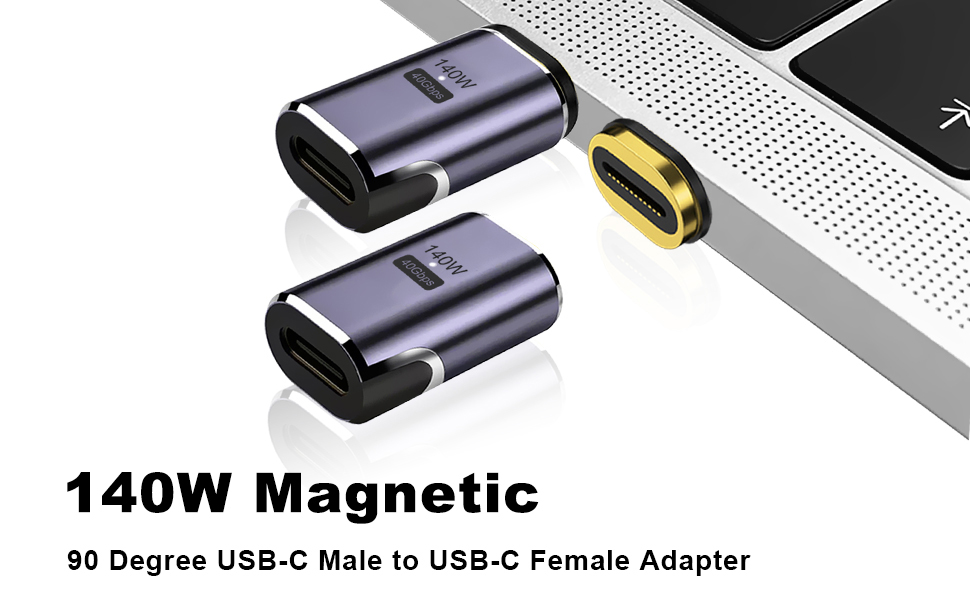 Magnetic USB4.0 Type-C Charge Adapter | 40Gbps PD 100W Fast Charging | 8K U-Shape Plug Converter RWC152