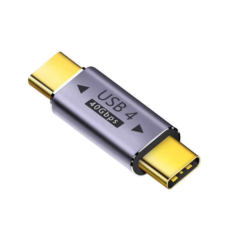 USB C Female to USB C Male 90 Degree Right Angle Adapter - 40Gbps Data Transfer & 8K@60Hz Video Support RWC153