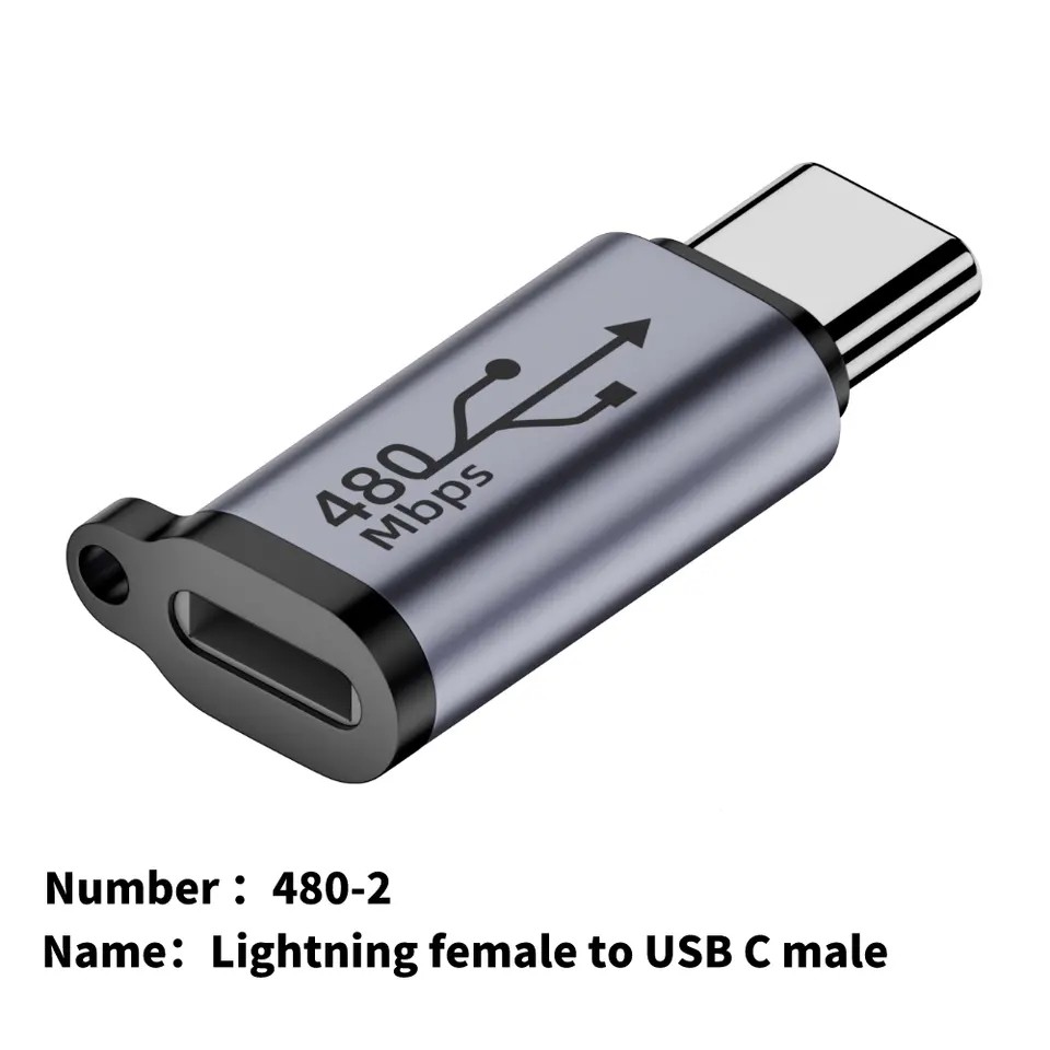 USB C to Micro Adapter - Mini USB Adapter Type-C Female to ISO 8 PIN Male Phone Converter with Charging Transfer Support RWC158