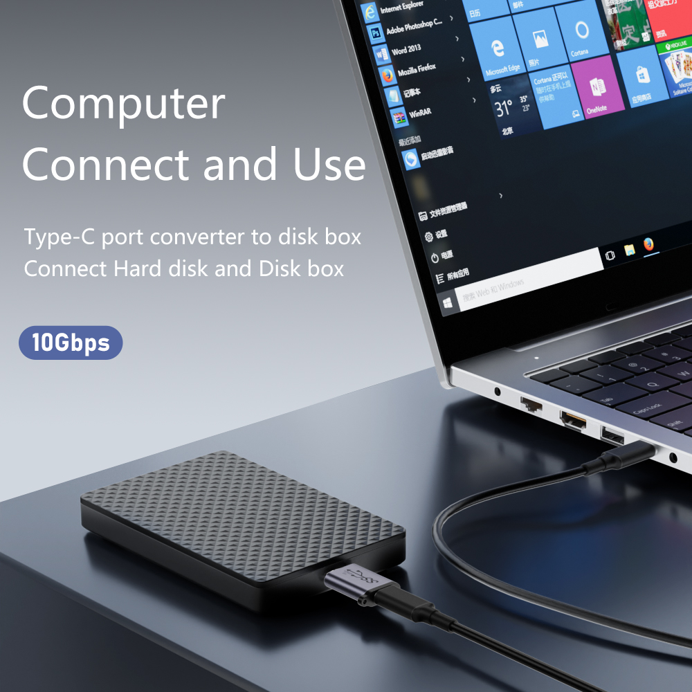 Micro B adapter type c to micro B mobile hard drive mobile data micro B to USB adapter RWC154