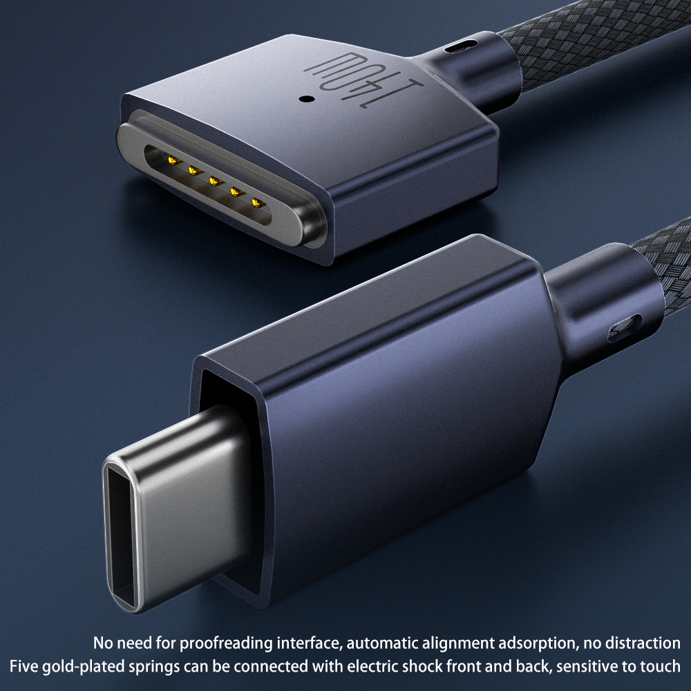 Magnetic suction Type c to Msafe*3 charging cable 140w suitable for the 2023 new laptop RWC156