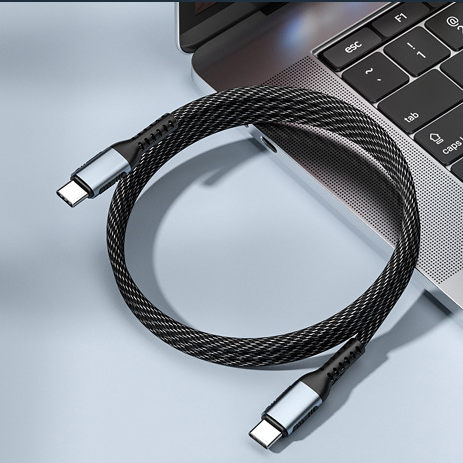 100W USB C to C Cable - 5A E Mark Quick Charging Data Cable, Type C Nylon Braided Cord for Fast PD Charging on MacBook and Laptop RWC160F
