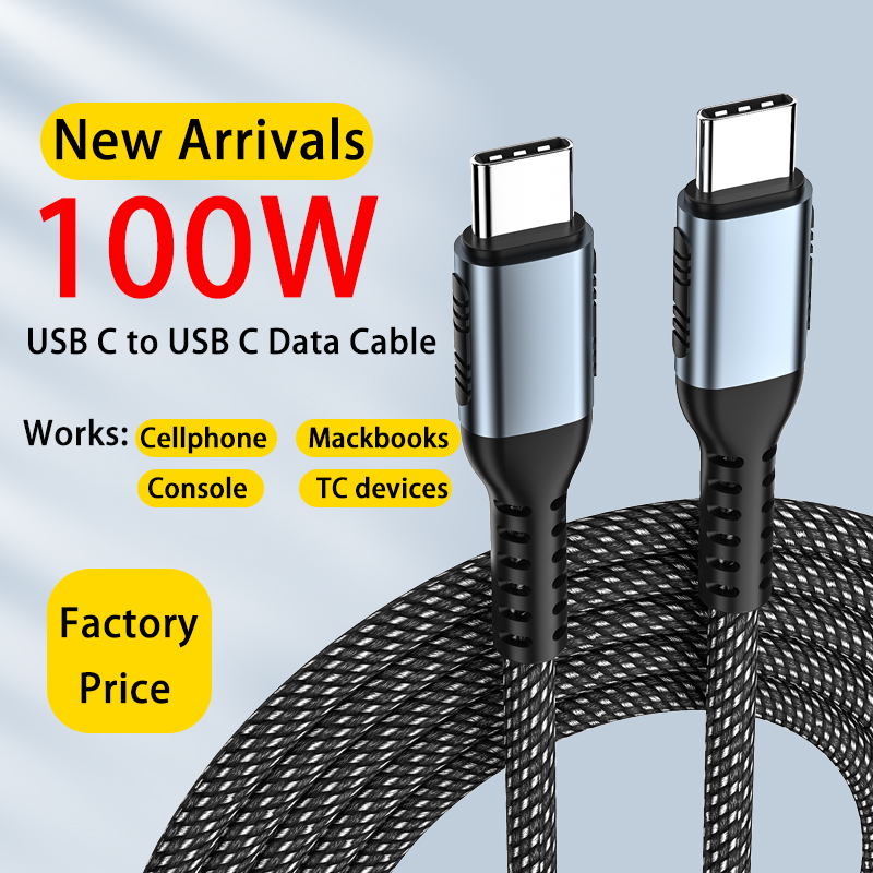 Arrival of USB C to USB C Fast Charging Cable - 1M & 2M PD 100W USB 3.1 5A for Data Transfer and Notebook Charging RWC159F