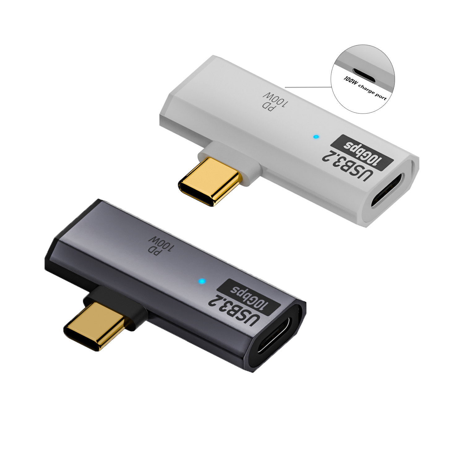Usb C Male To 2 Usb C Female Extension Converter Adapter Pd 100w Charging Audio Transmission 10gbps Otg Type-C Convert Plug RWA164