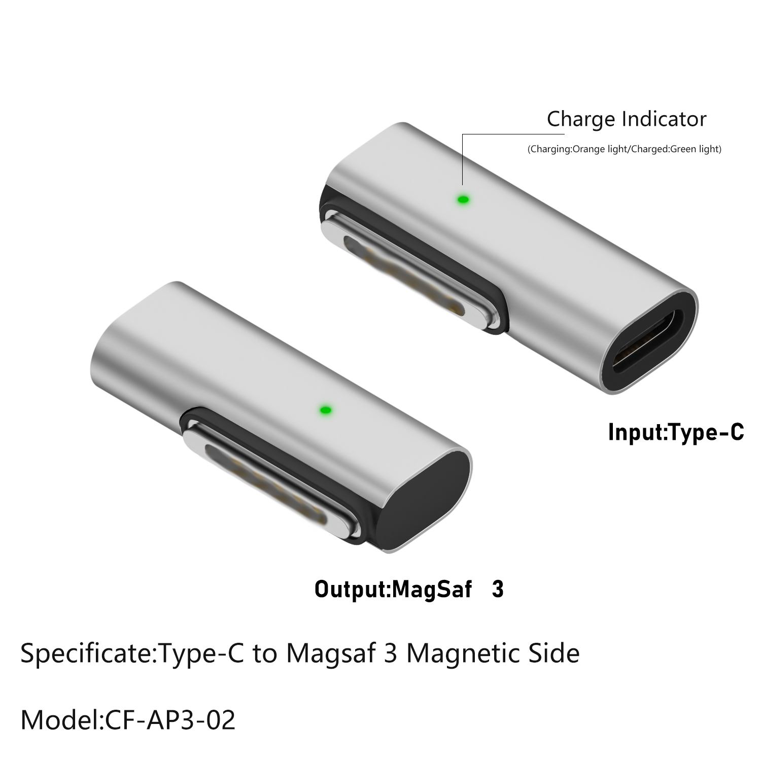 Ma9 3 To Usb C Converter Adapter 140w Fast Charging Magnetic Automatic Connection Type C To Ma9 3plug Adapter For Mac B RWA167