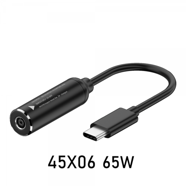 Laptop Charging Wire Dc To Usb-C Type C Power Adapter Converter Laptop Pd65w Dc Female To Usb C Male Connector Cable 5v/9v/20v RWA170