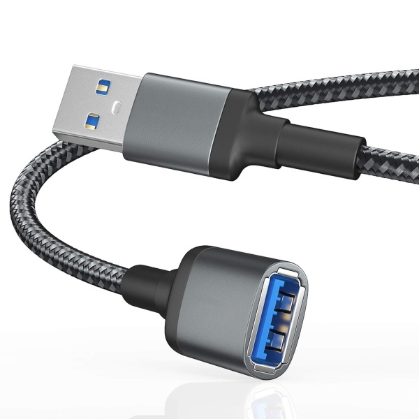 10FT USB Extension Cable USB 3.0 Extension Cord Type A Male to Female5Gbps Data Transfer for Keyboard, Mouse, Playstation, Xbox, Flash Drive, Printer, Camera and More