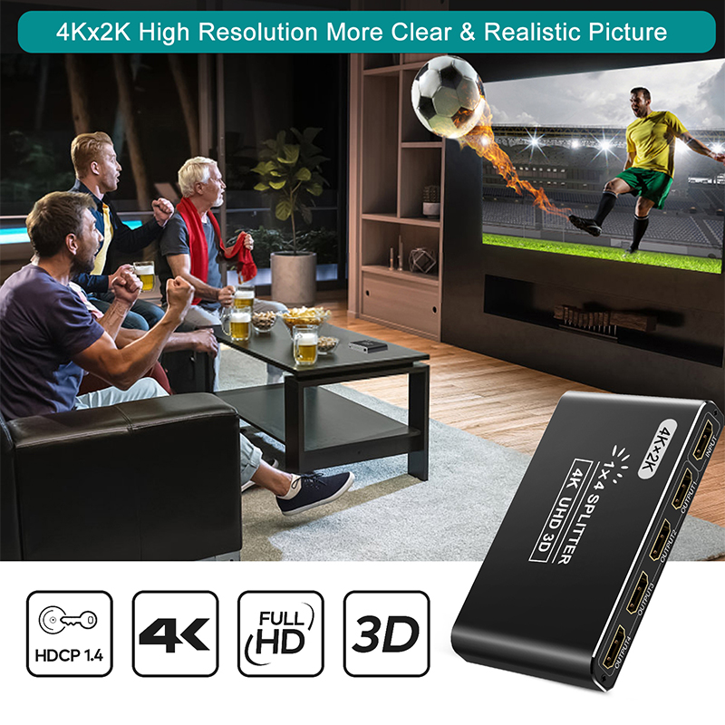 Multiple Hdmi Splitter 1x4 Matrix 4 In1 Out Switch Hd Splitters Hdmi 4k Switch Splitter For 4 Monitors	RWC188
