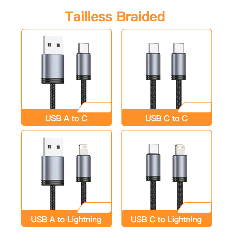 2M 3M USB A 2.0 to C Digital display Cable Type C Usb Fast Charging Cable Data Cables For iphones 15 pro max	RWC193