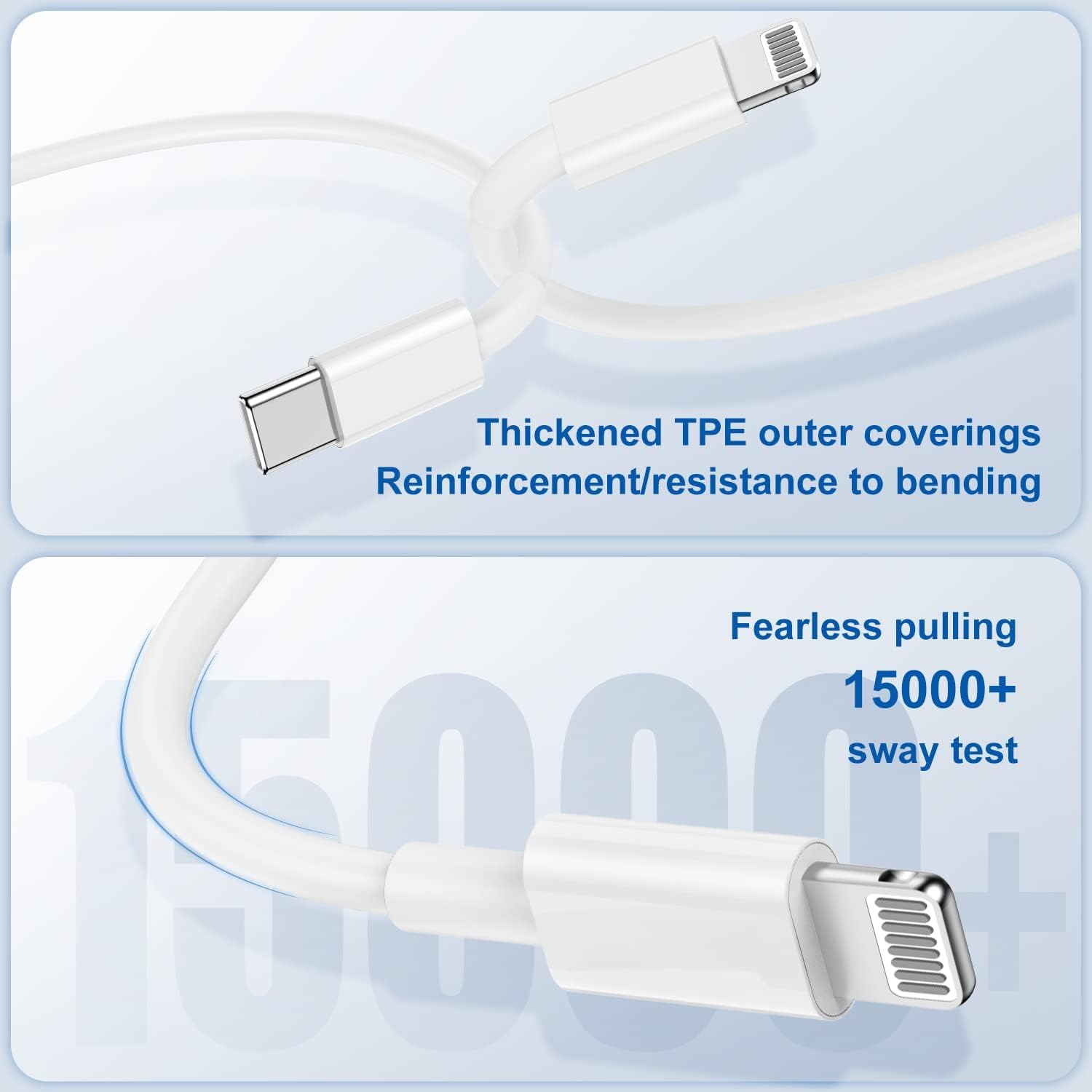 iPhone Fast Charger Cable Long, 10ft USB C to Lightning Cable, iPhone Type C Charging Cord Wire for Apple iPhone 14 Pro Max/14 Pro/13 Pro/12 Mini/12/11/X/XS/XR/8 Plus/7/6/5S/iPad RWC197
