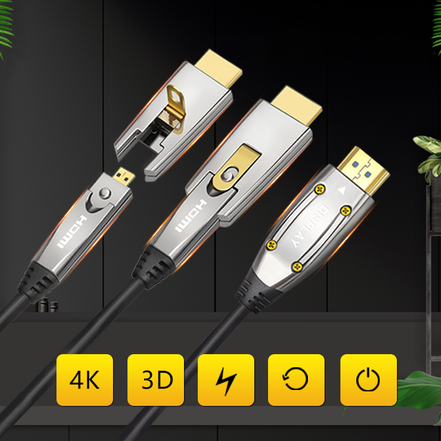 6M 10M 30M 50M 100M 200M 4k Home 18G HDMI AOC Optical Fiber Cable
