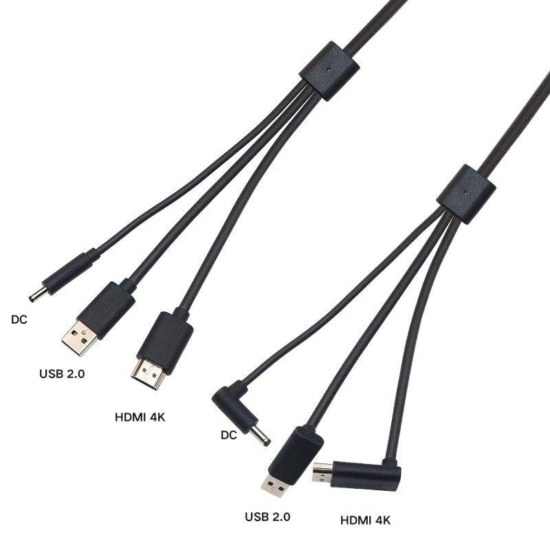 VR Cable 3 in 1 USB DC HDMI 5m 3A Fast Charging USB 3.1 Connector,90degree Rotational Connector Type-c to Type-c for VR Headset