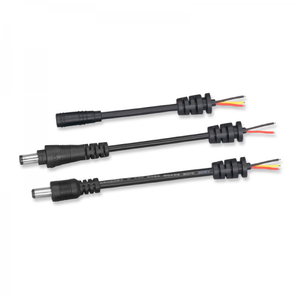 Solar lamp 2-core male and female extension cord multi-core DC5521 with locked power cord with tail card waterproof wire SR