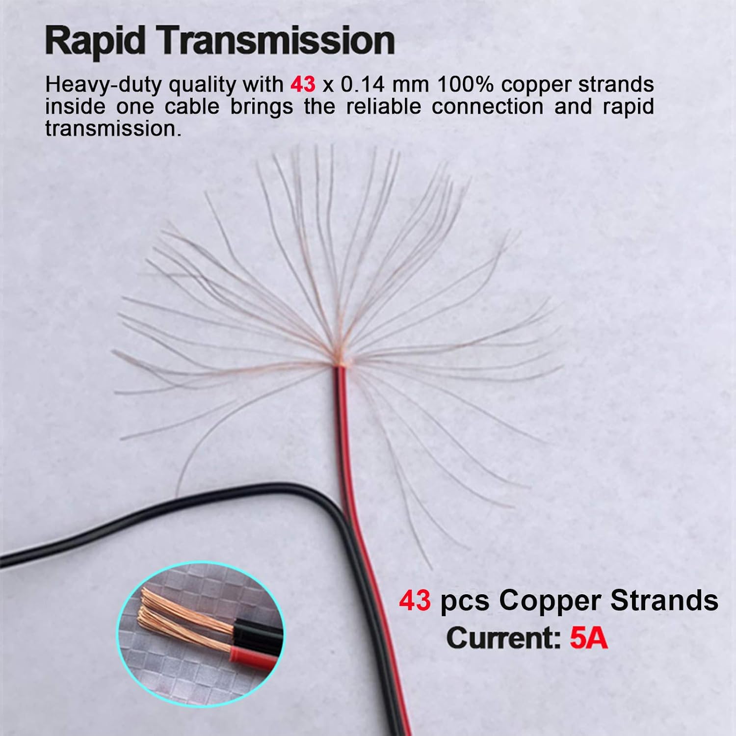 12V 5A DC Power Pigtail Barrel Plug Connector Cable