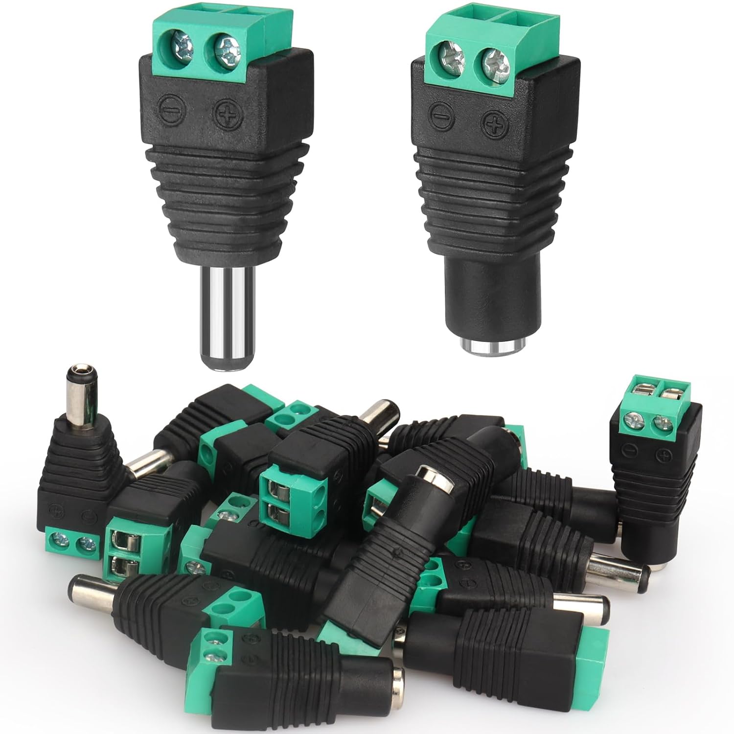 12V DC Adapter Plug 5.5mm x 2.1mm, 10 Pair