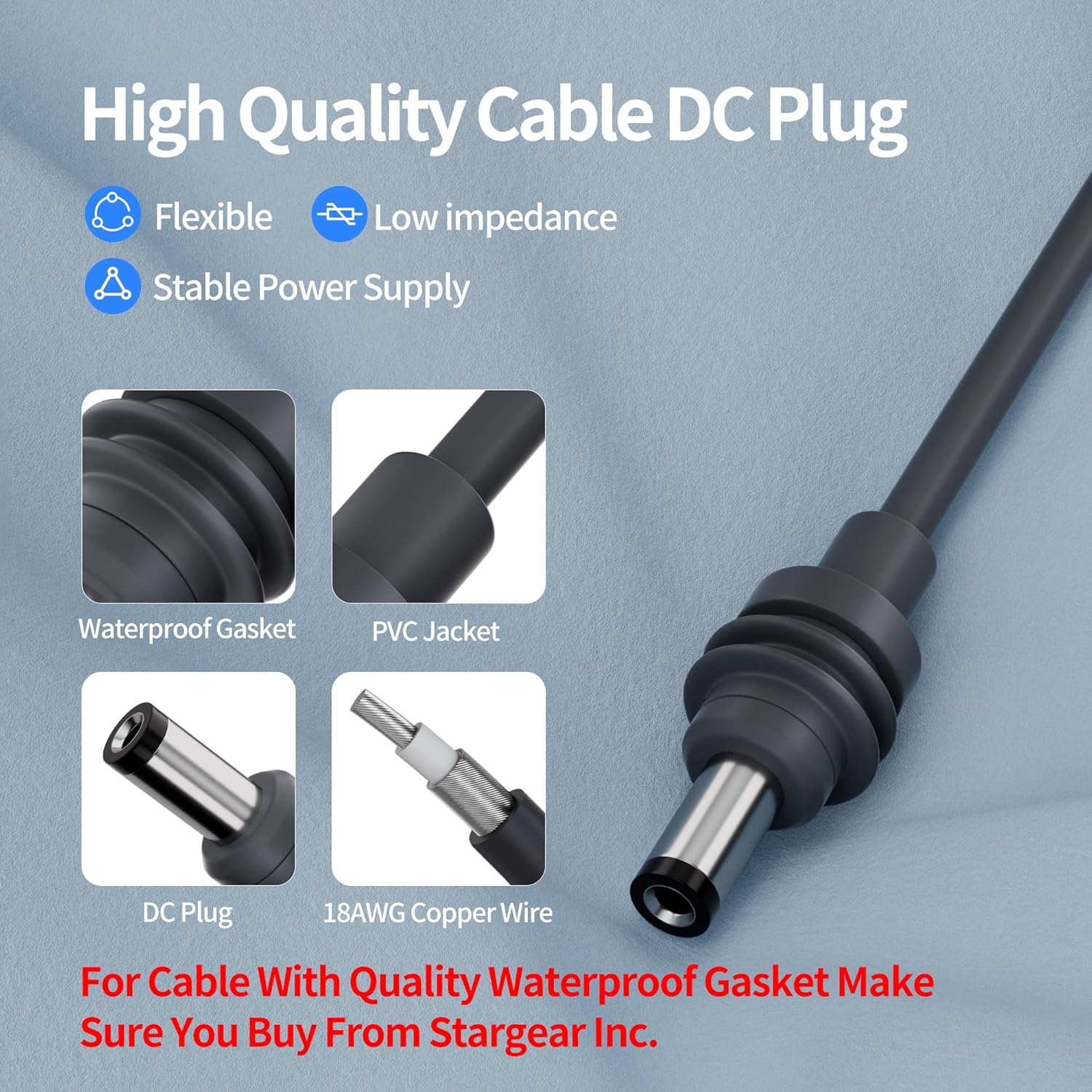 Starlink Mini 3 in 1 DC Power Cable 10FT