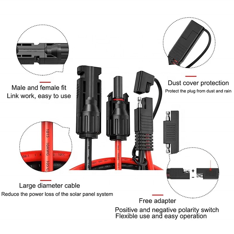 Solar Panel Connection Ip68 Waterproof Wire Solar Connector Dc Pv Plug Socket for Solar Pv System
