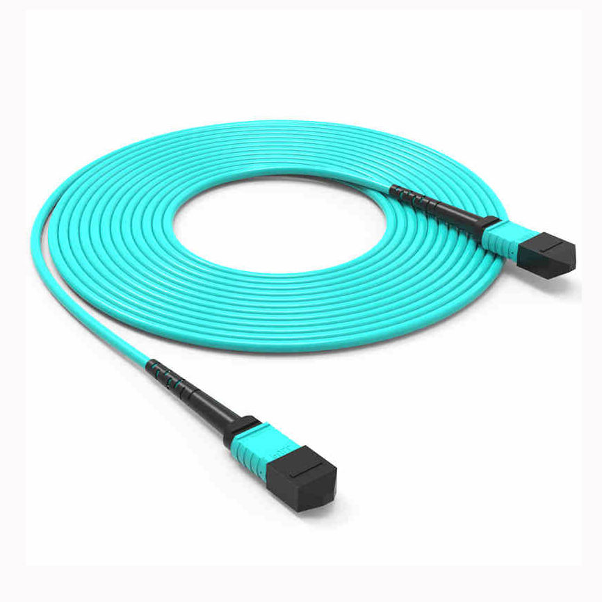 12 Core Aqua MicroCable Fiber Optic Patch Cord SM OM3 OM4 MPO MTP Optical Trunk Cable