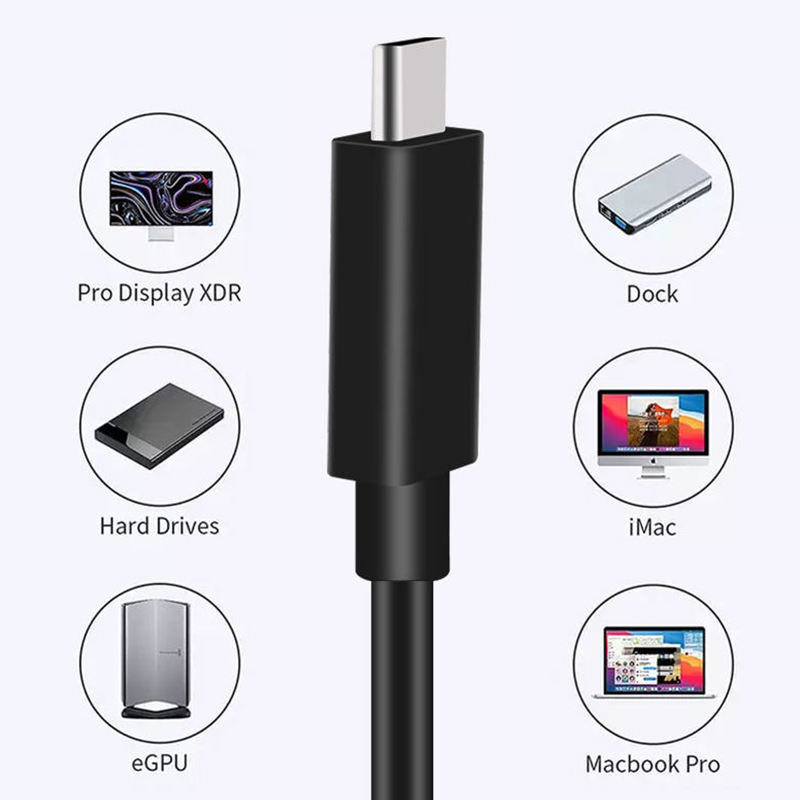 Wholesale Thunderbolt 4 USB4 Type-C Cable 40Gbps 100W PD Fast Charging 5A SuperSpeed Data Transfer Cord
