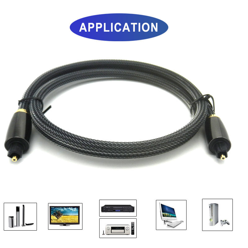 Digital Audio Cables Connect Cable High Quality 24K Gold Plug 3ft Digital Fiber Optical Audio Toslink Cable