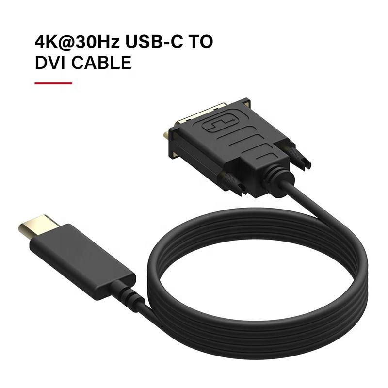 Thunderbolts 3 USB Type C USB-C to DVI 24+1 DVI-D Dual Link Monitor Converter Adapter Cable supplier