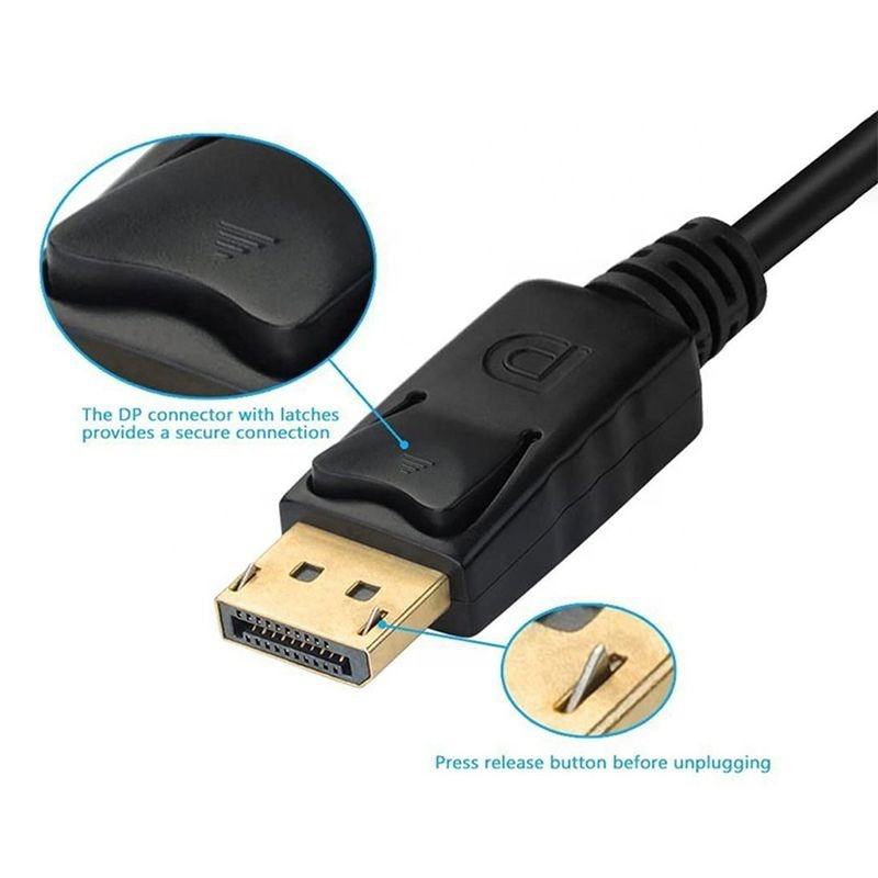 Displayport to HD/DVI/VGA Adapter Cable 3 in 1 DP Displayport to DVI VGA HDMI HDTV Adapter HD 1080P 3-In-1