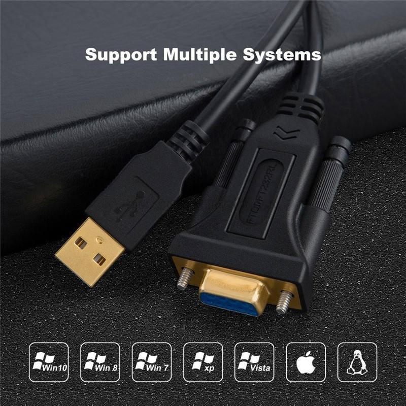 USB 2.0 to RS-232 RS232 DB9 Female Serial 9 Pin Cable Adapter Converter Drivers Download for Windows 10 XP 7