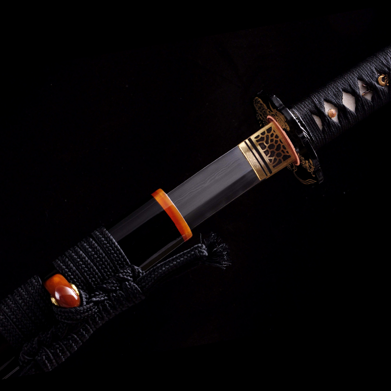 长门直纹武士刀百炼地肌钢（LJG-1337）,周强刀剑艺术馆—大师作品/收藏