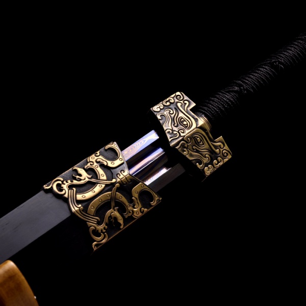 龙彩汉剑特制扭转花纹钢（LJG-2539）,周强刀剑艺术馆—大师作品/收藏级