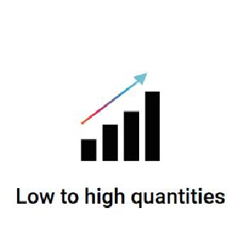 Low to high quantities