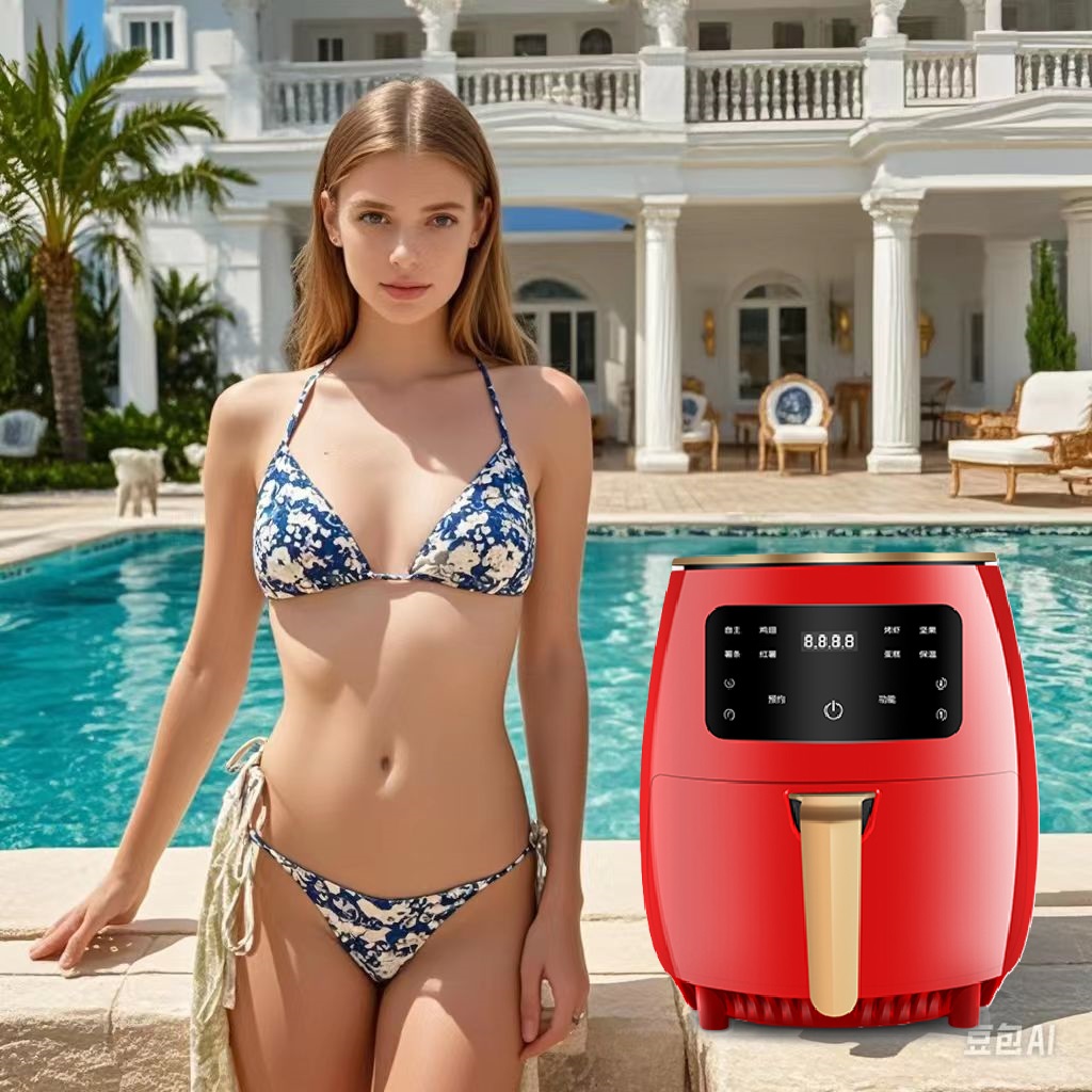 6 liters touch screen digital display control air fryer