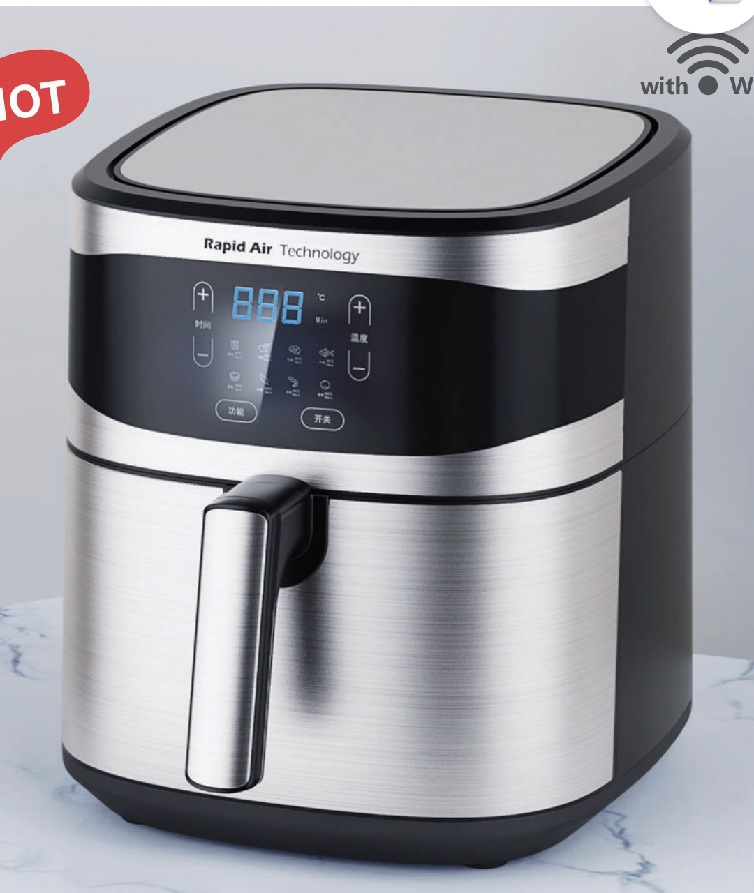 8 liters double heater air fryer