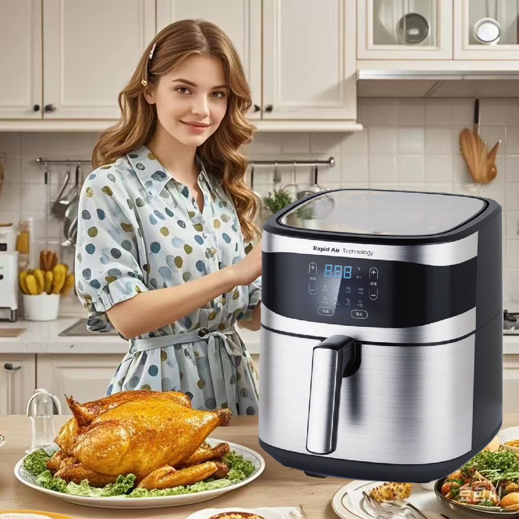 8 liters double heater air fryer