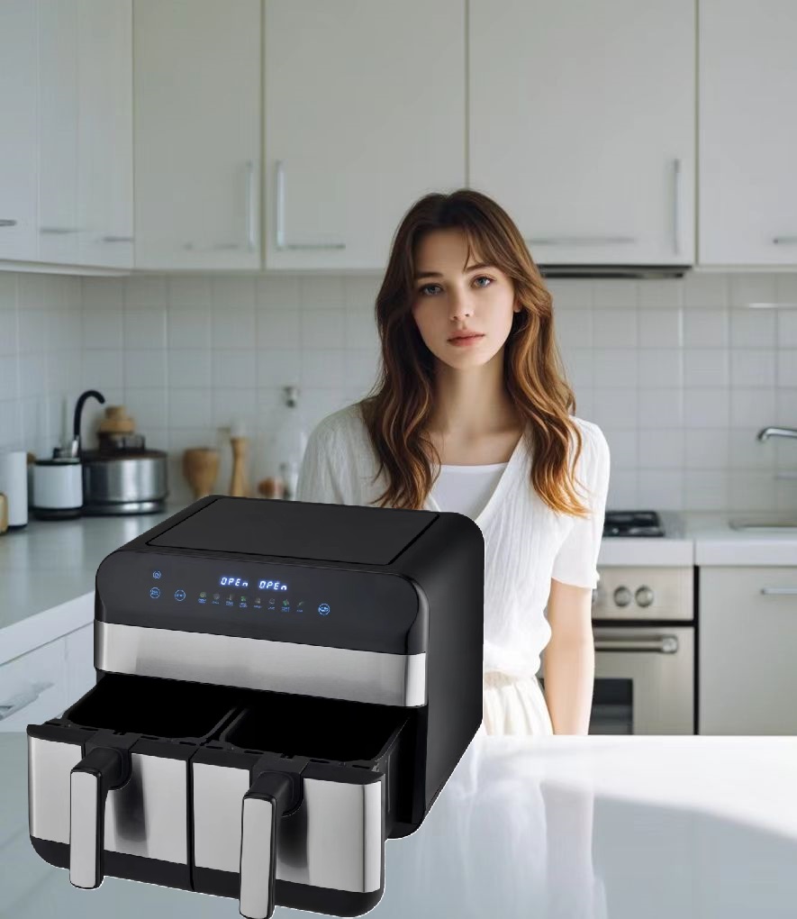 9 liters double pot and system airfryer