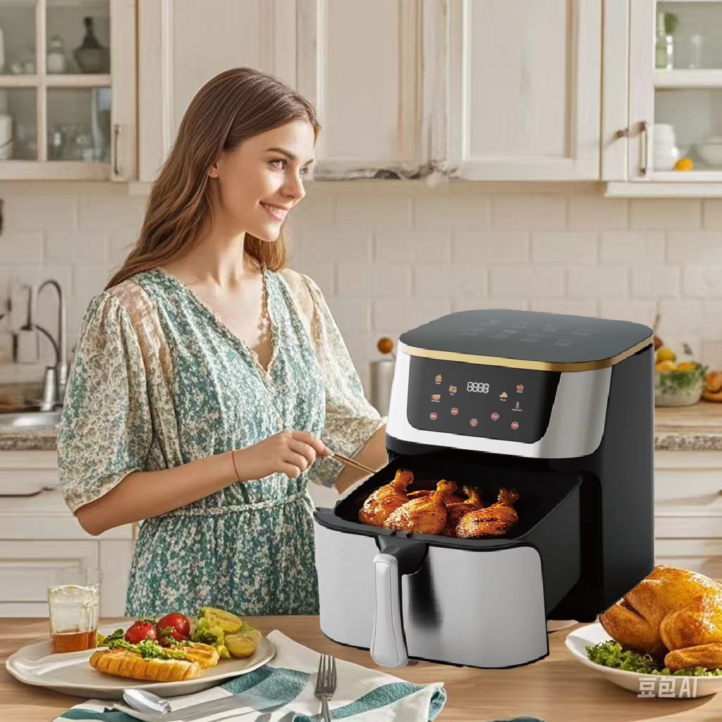 360° rapid air technology （85% less oil） hot air fryer
