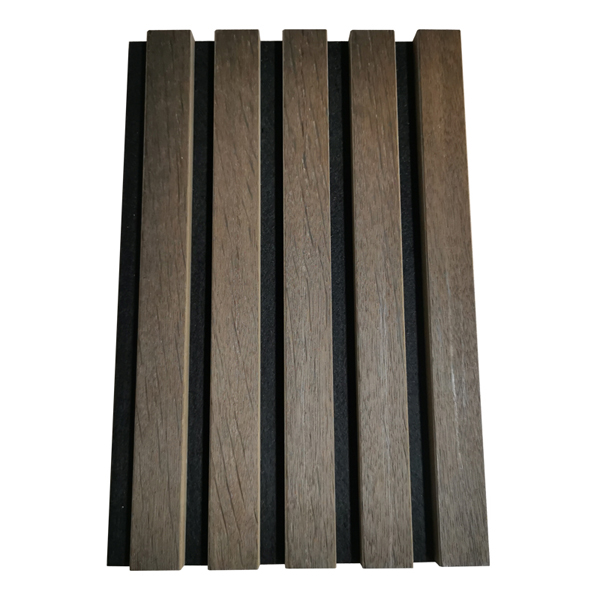 Akupanel Smoked Oak Slats on Black Acoustic Felt Wooden Acoustic Panel