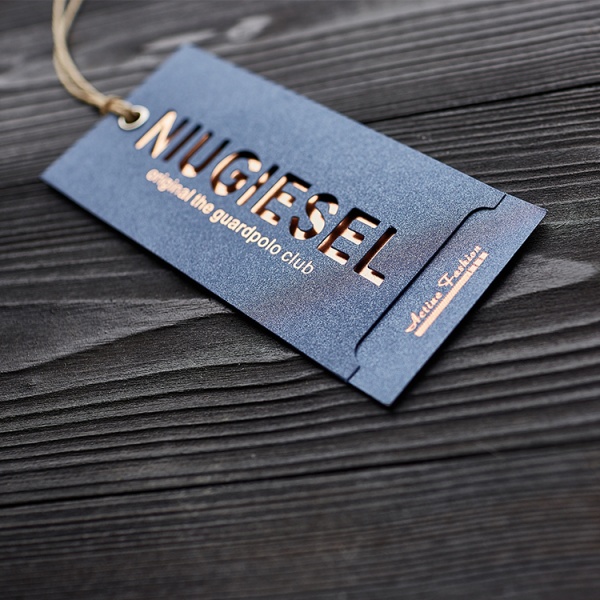 Custom Luxury Clothing Hang Tag Luxury Garment Swing Tag Luxury Garment Hang Tag With Gold Paper Material