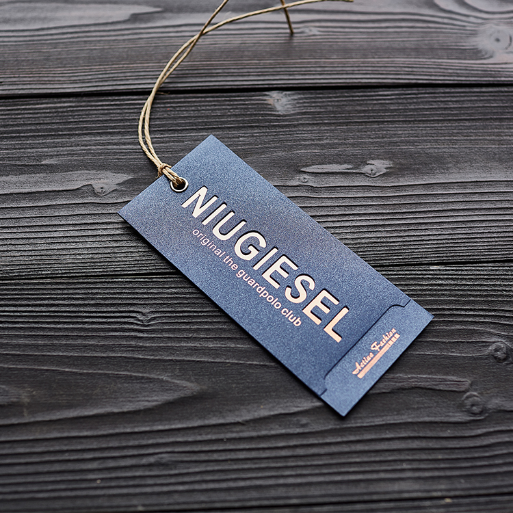 Custom Luxury Clothing Hang Tag Luxury Garment Swing Tag Luxury Garment Hang Tag With Gold Paper Material