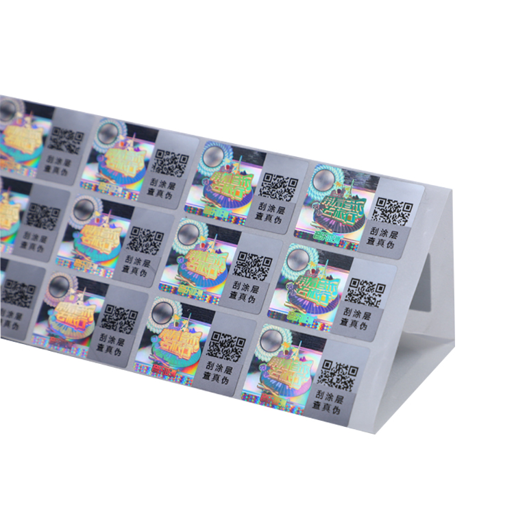 Custom Make Holographic Sticker Hologram Label Convex Lens Hologram Label QR Code Holographic Sticker QR Code Holographic Label