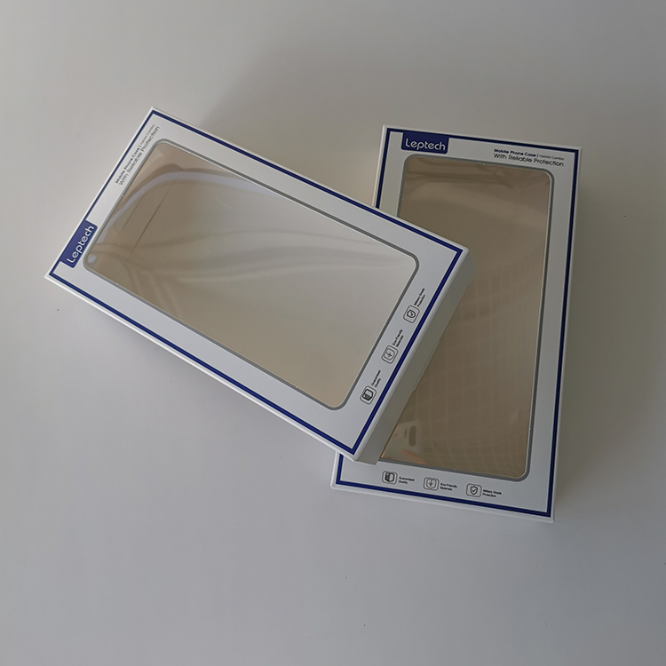 Customized Package Box For Phone Case Packaging Box With PVC Window White Paper Box For Mobile Phone