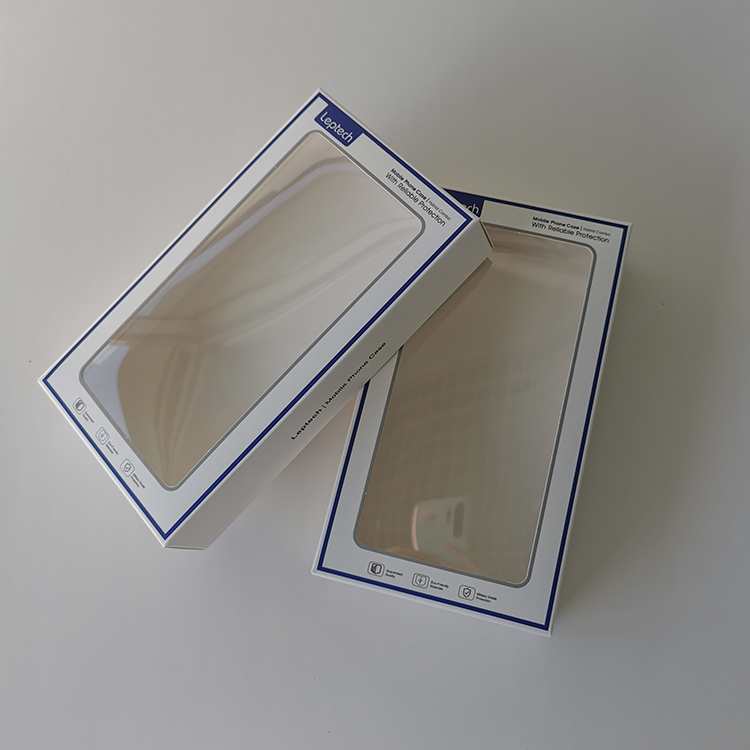 Custom Paper Box For Mobile Phone Case Customized Phone Case Packaging Box With Clear PVC Window Package Box For Phone Case