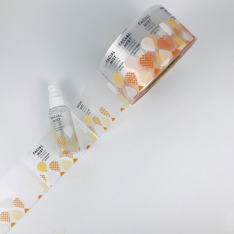 Waterproof cosmetic sticker transparent makeup bottle clear sticker skin care private label skin care label clear package label