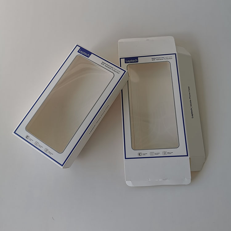 Custom Paper Box for Phone Case Paper Box With Clear Window for Mobile Phone Accessories Package Box for Consumer Electronics