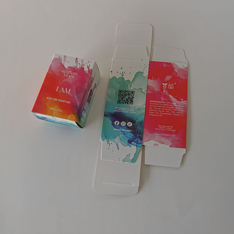 Custom White Paper Box Skin Care Perfume Packaging Box Cosmetics Perfume Package Box Printing